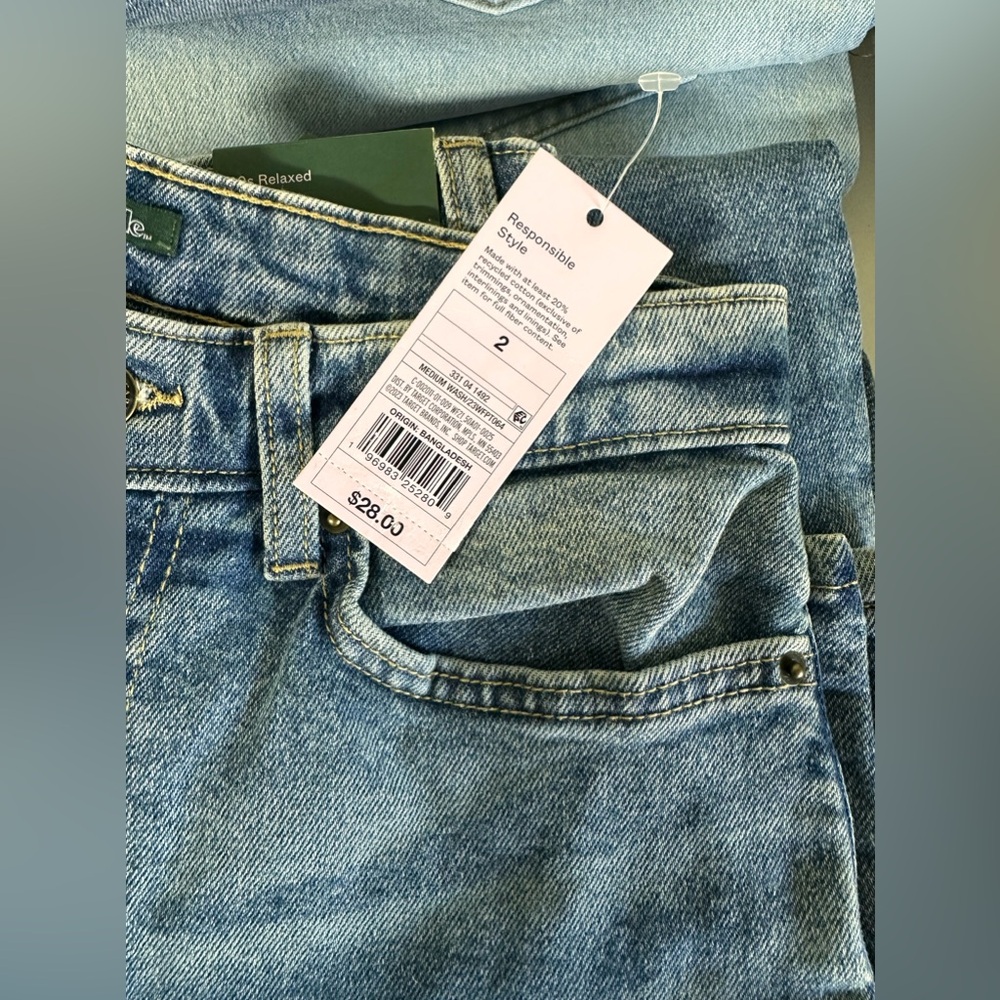 Women's High-Rise 90's Relaxed Slashed Straight Jeans Wild Fable readdescription - Picture 9 of 11